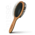 Borste, L | Combo grooming brush with bamboo handle