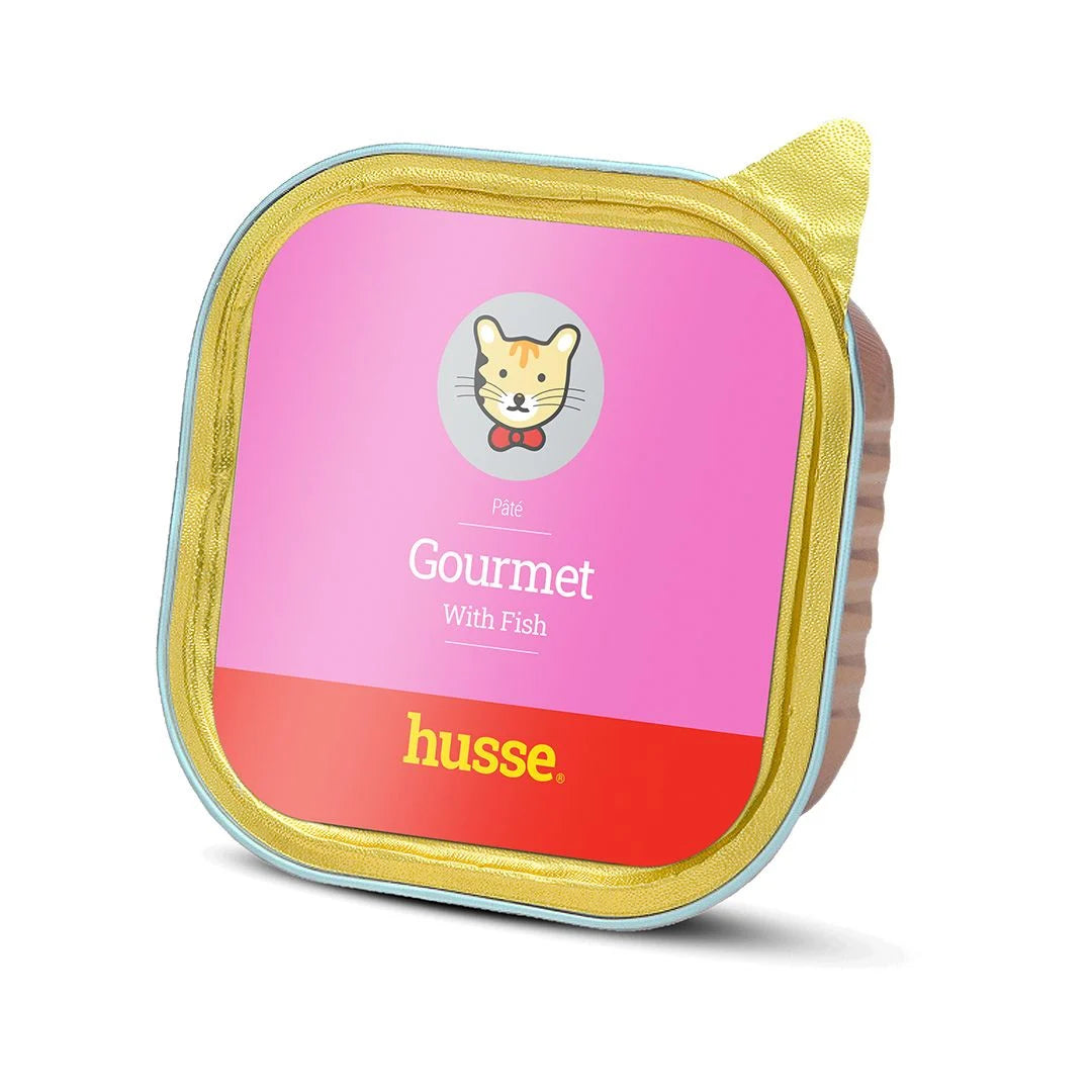 Gourmet, pâté with fish, pack | 8 alutrays of tasty pâté for cats 8 x 100g