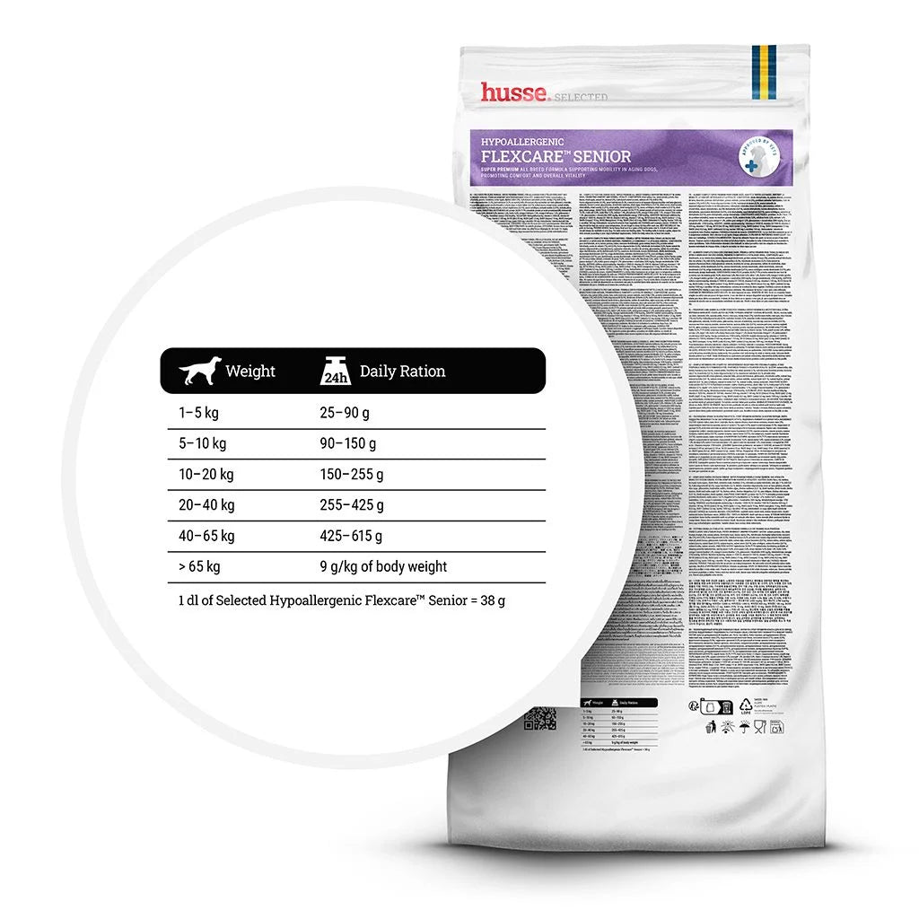 Hypoallergenic Flexcare™ Senior, 12 kg | Advanced nutrition helping to maintain flexibility and ease of movement in aging dogs