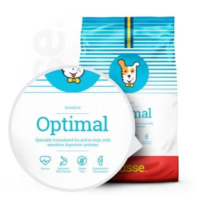 Sensitive Optimal, 12.5 kg | Gluten free dry food for dogs designed to meet increased energy needs